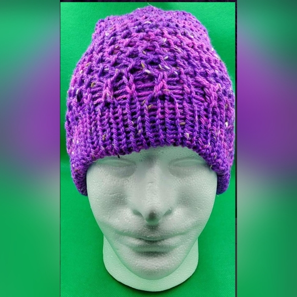 Double layered Waffle beanie/slouchy - Picture 2 of 2